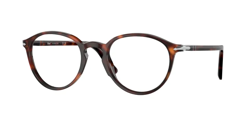 Persol Unisex Persol PO3218V 24 Monturas ópticas Acetato Tortuga Transparente Pantos Normal
