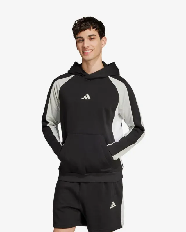 Sudadera con capucha adidas Seasonal Essentials Colorblock negro puro blanco - XS