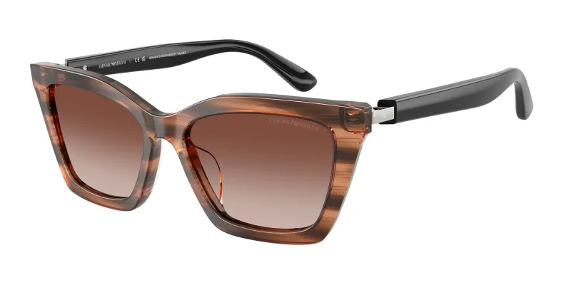 Emporio Armani Mujer Emporio Armani EA4250U 626613 Gafas de sol Acetato Marrón Marrón Mariposa Normal Sombreado