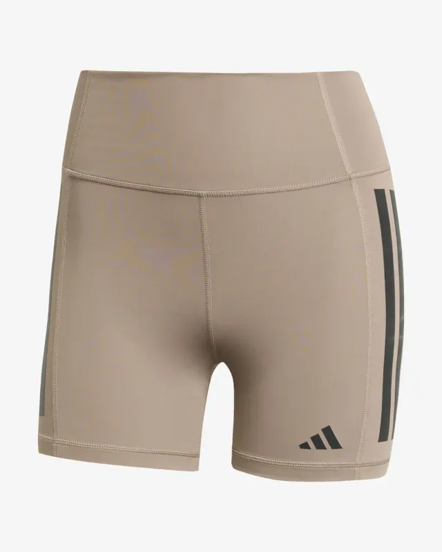 Malla corta adidas Optime 3-Stripes 1/4 marrón negro mujer - M