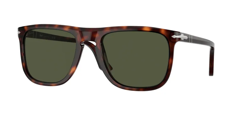 Persol Unisex Persol PO3336S 24/31 Gafas de sol Acetato Tortuga Verde Piloto Normal
