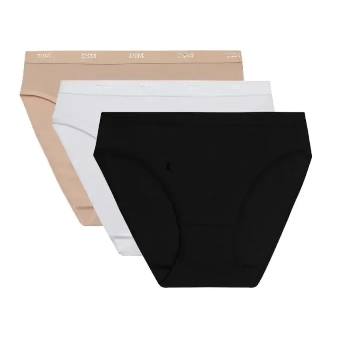 Juego de 3 bragas mujer DIM Coton Stretch Pockets Eco