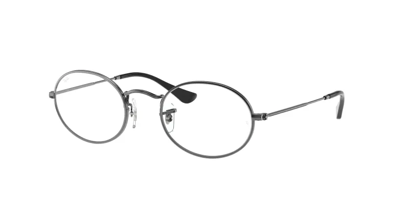 Ray - Ban Unisex Ray - Ban RX3547V OVAL 2502 Monturas ópticas Metal Gris Transparente Redonda Normal