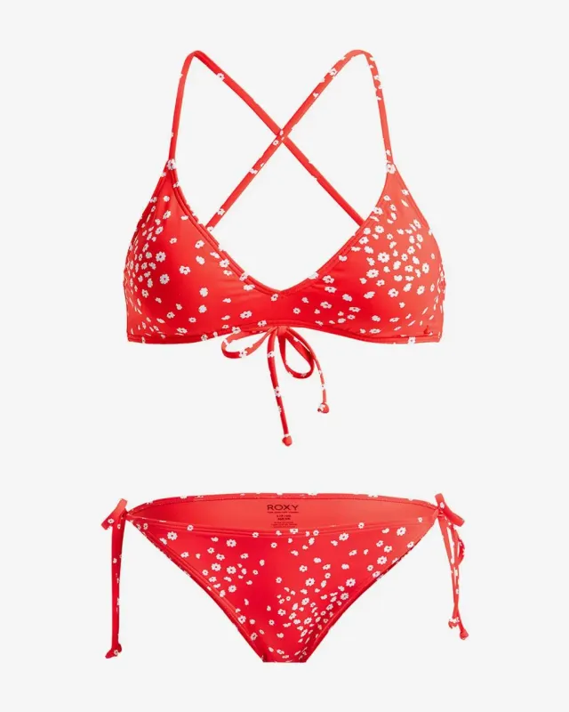 Bikini Roxy PT Beach Classics Strappy rojo blanco mujer - L