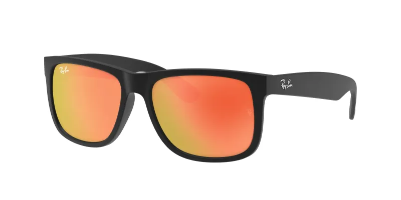Ray - Ban Hombre Ray - Ban RB4165 JUSTIN 622/6Q Gafas de sol Inyectado Negro Rojo Cuadrada Normal