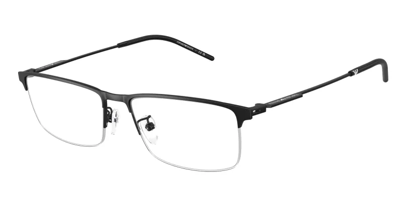 Emporio Armani Hombre Emporio Armani EA1168D 3001 Monturas ópticas Metal Negro Cuadrada Normal