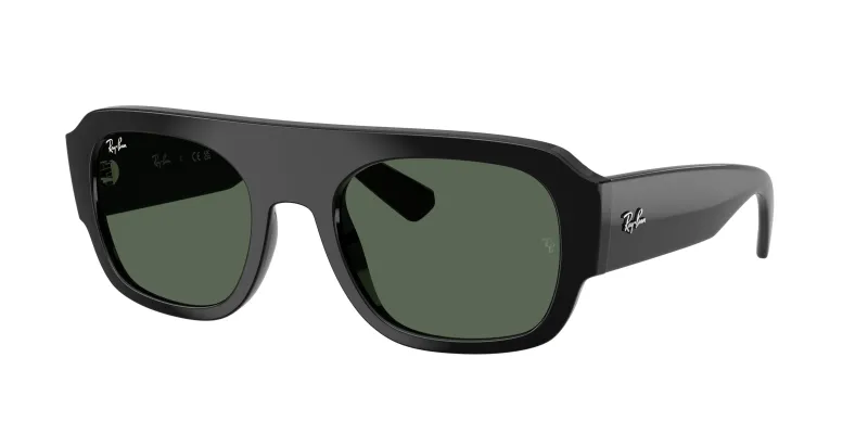Ray - Ban Unisex Ray - Ban RB2218 667771 Gafas de sol Acetato Negro Verde Geométrico Normal