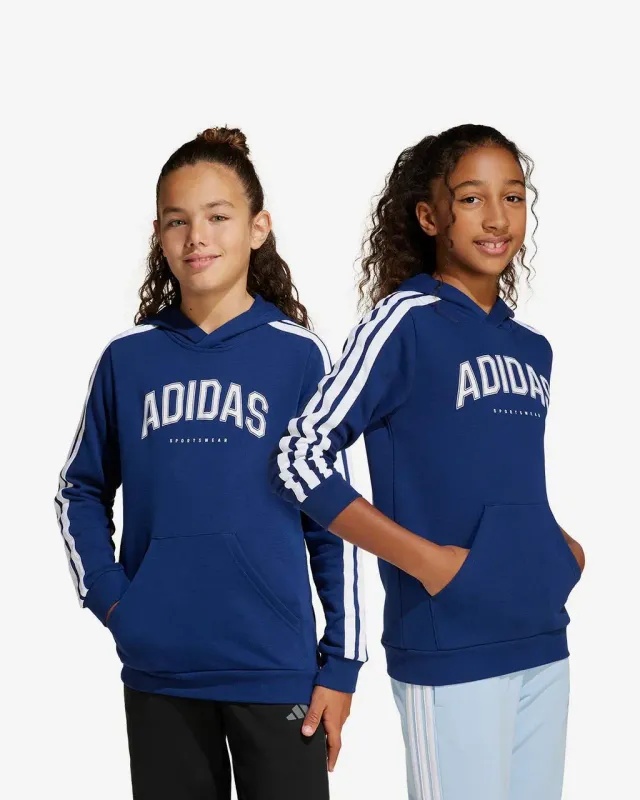 Sudadera con capucha adidas Codes Collegiate Graphic azul blanco junior - 152