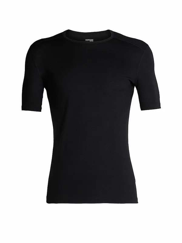 ICEBREAKER Camiseta funcional de hombre Merino 200 Oasis SS negro | XXL
