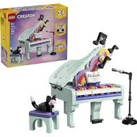 Creator Piano decorativo 3 en 1 con gato, Juegos de construcción