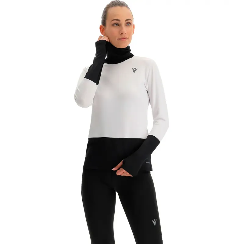 Camiseta de manga larga para mujer con cuello de tortuga Macron Run