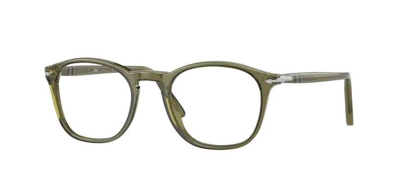 Persol Hombre Persol PO3007V 1142 Monturas ópticas Acetato Verde Transparente Cuadrada Normal