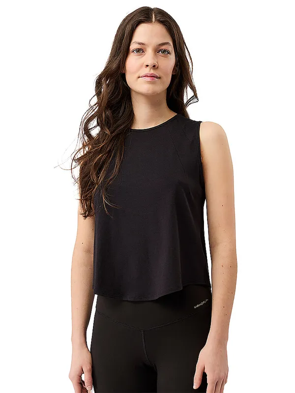 MANDALA Tank de yoga cropped para mujer negro | XS