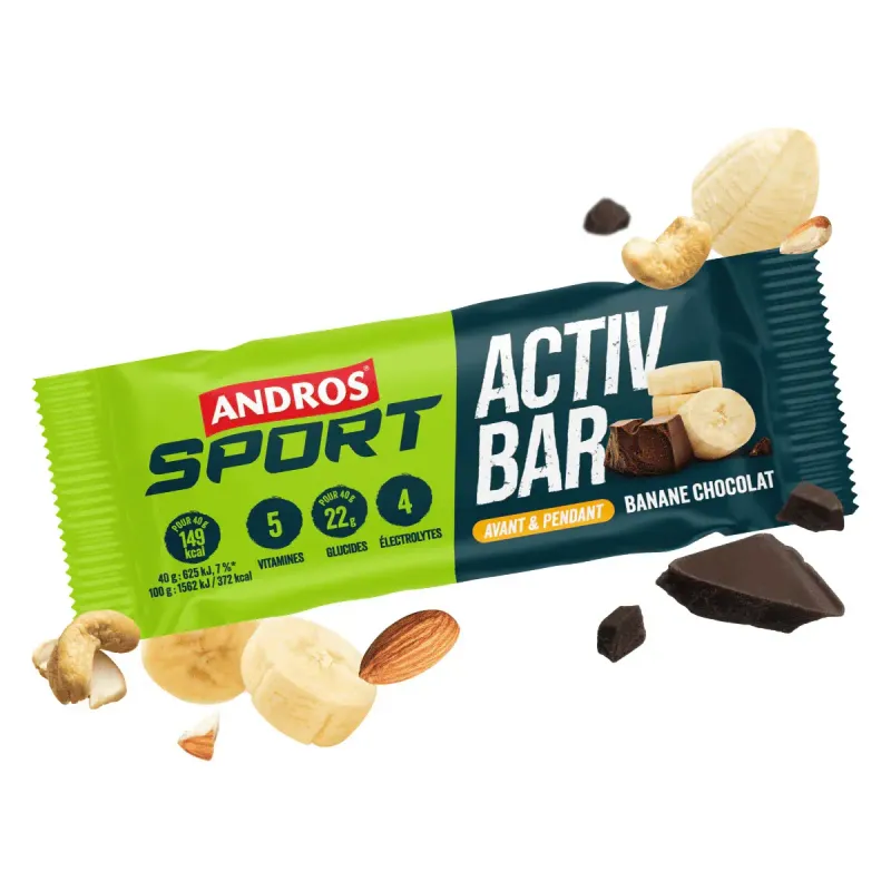 Barritas nutricionales Andros Sport Activ Banane Chocolat