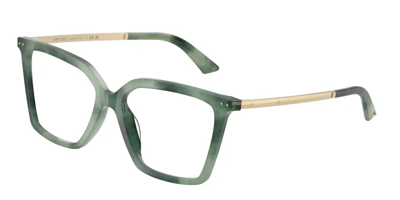 Jimmy Choo Mujer Jimmy Choo JC3054U 5099 Monturas ópticas Acetato Verde Transparente Cat Eye Normal