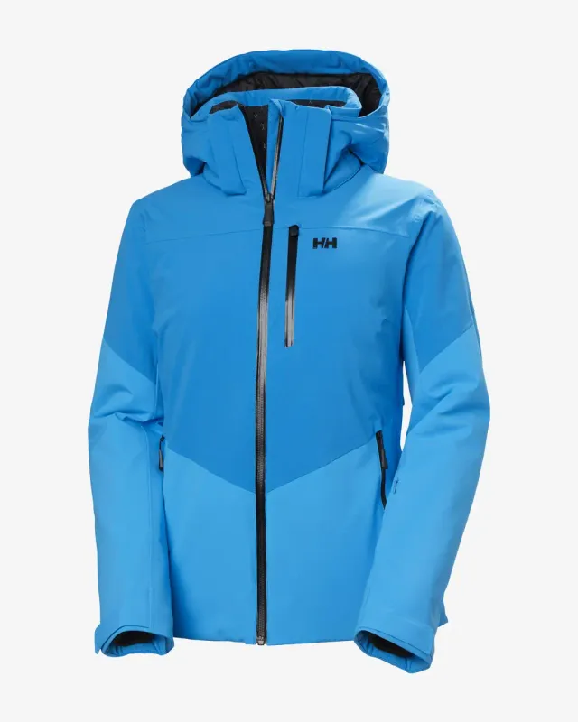 Chaqueta con capucha Helly Hansen Alphelia RECCO Ski Free azul celeste mujer - XL