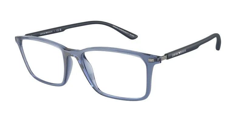 Emporio Armani Hombre Emporio Armani EA3237 6108 Monturas ópticas Inyectado Azul Cuadrada Normal