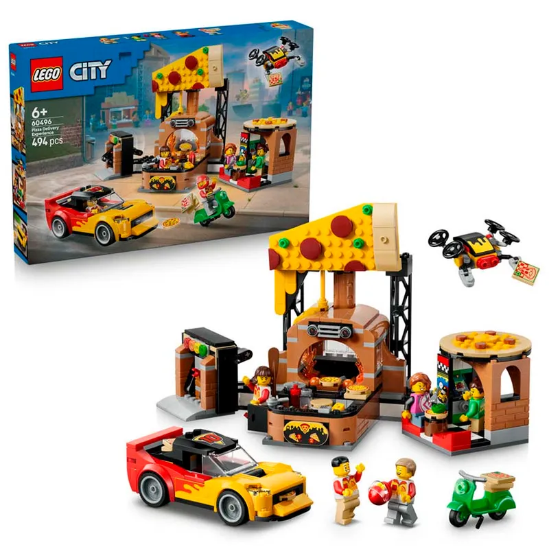 LEGO® City Experiencia de Reparto de Pizza con Vehículos 60496