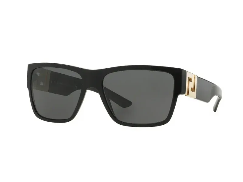 Versace Hombre Versace VE4296 GB1/87 Gafas de sol Acetato Negro Gris Cuadrada Normal
