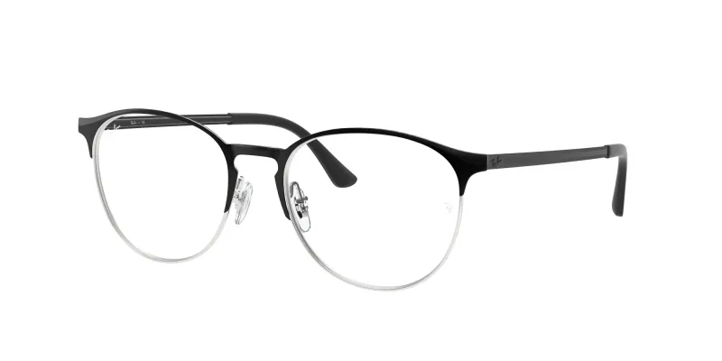 Ray - Ban Unisex Ray - Ban RX6375 2861 Monturas ópticas Metal Negro Transparente Pantos Normal