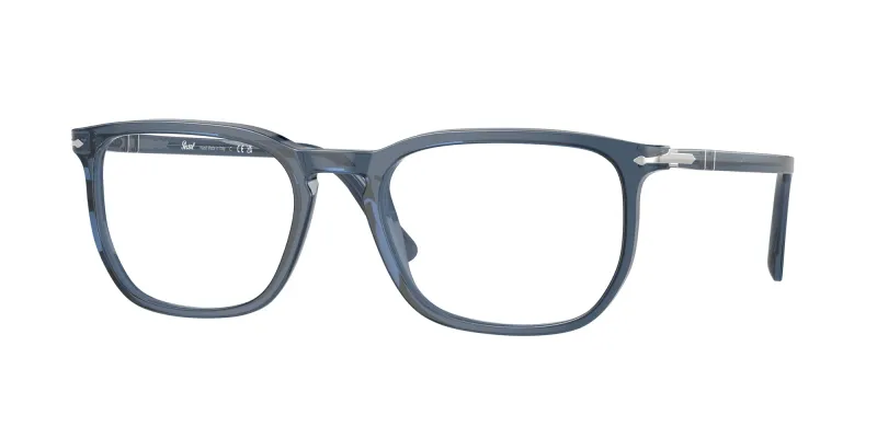 Persol Unisex Persol PO3339V 1197 Monturas ópticas Acetato Azul Transparente Cuadrada Normal