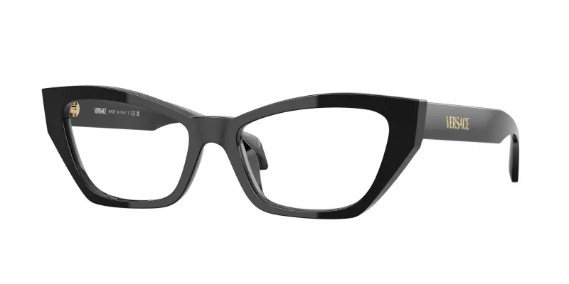Versace Mujer Versace VE3373U GB1 Monturas ópticas Acetato Negro Cat Eye Normal