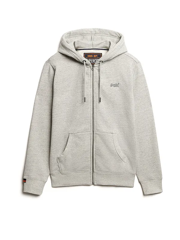 SUPERDRY Sudadera con cremallera gris | M
