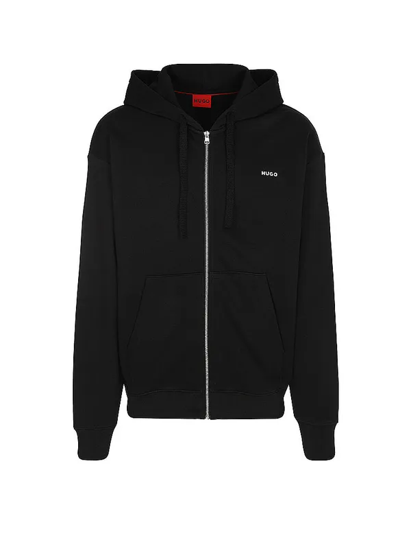 HUGO Sudadera con cremallera DAPOZIP negro | M