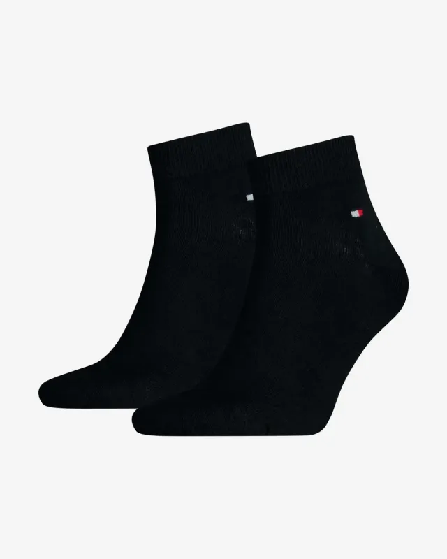Calcetines Tommy Hilfiger Quarter negro (2 pares) - 47-49