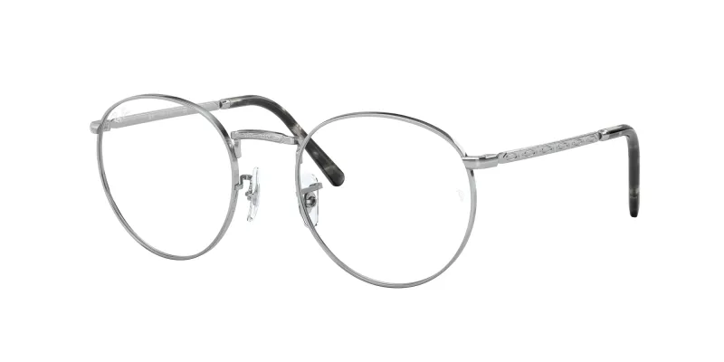 Ray - Ban Unisex Ray - Ban RX3637V NEW ROUND 2501 Monturas ópticas Metal Plata Transparente Pantos Normal