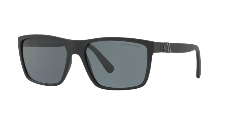 Polo Ralph Lauren Hombre Polo Ralph Lauren PH4133 528481 Gafas de sol Inyectado Negro Gris Cuadrada Polarizado