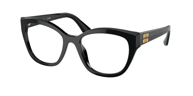 Miu Miu Mujer Miu Miu MU 05XV 1AB1O1 Monturas ópticas Acetato Negro Cuadrada Normal