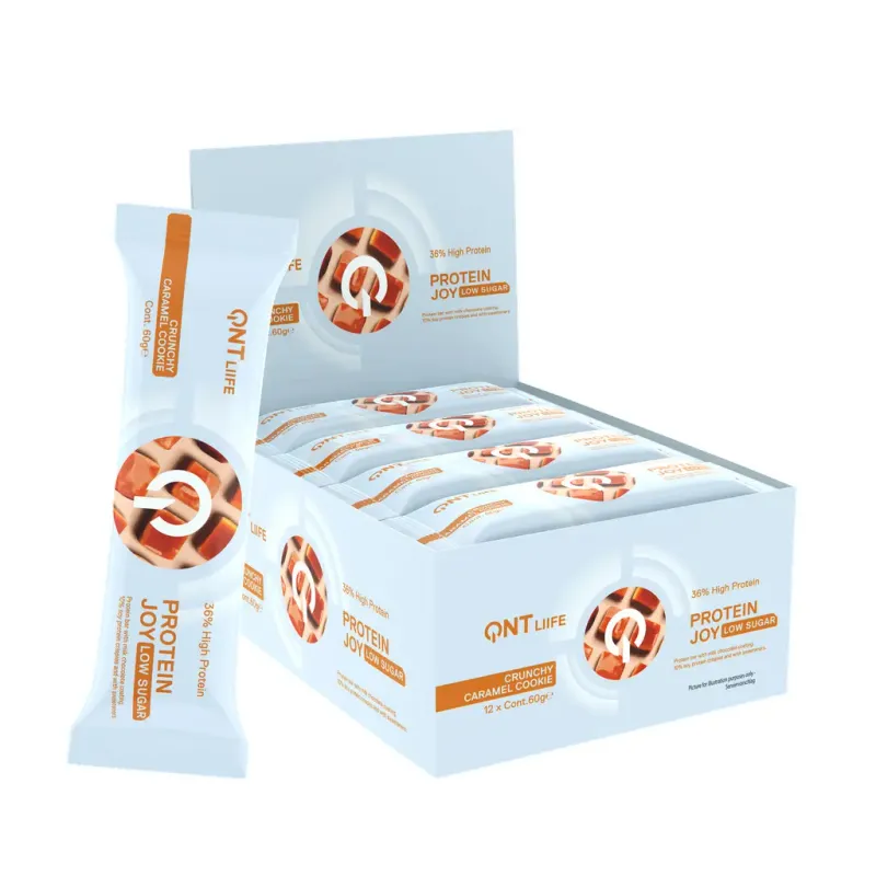 Nutrición proteica de caramelo QNT Protein Joy 36% Low Sugar Crunchy Caramel Cookie Dough
