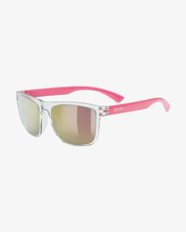Gafas Uvex Rookie rosa con lente espejada gris rosa