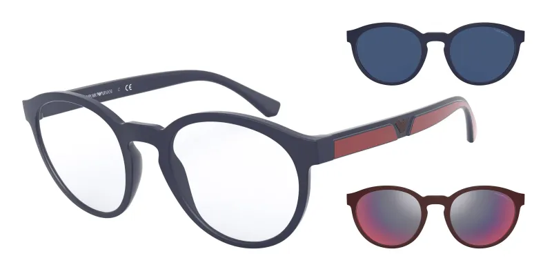 Emporio Armani Hombre Emporio Armani EA4152 56691W Gafas de sol Inyectado Azul Transparente Pantos Normal