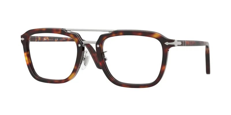 Persol Unisex Persol PO0204V 24 Monturas ópticas Acetato Tortuga Cuadrada Normal