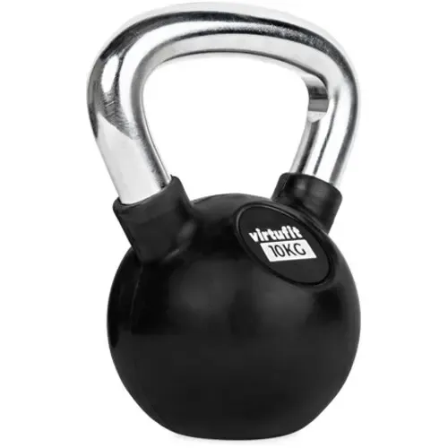 Kettlebell de caucho/cromo VirtuFit