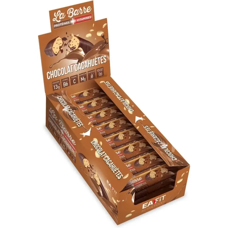 Barritas de nutrición proteínas y vitaminas EA Fit Chocolat Cacahuètes