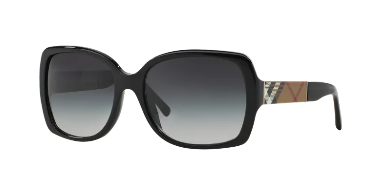 Burberry Mujer Burberry BE4160 34338G Gafas de sol Acetato Negro Gris Cuadrada Normal Sombreado