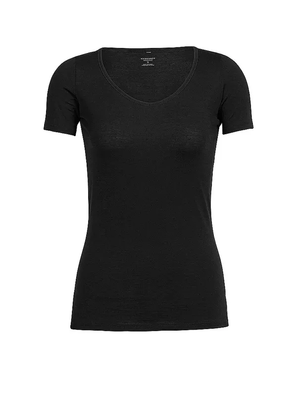ICEBREAKER Camiseta de mujer 150 Siren Sweetheart negro | XS