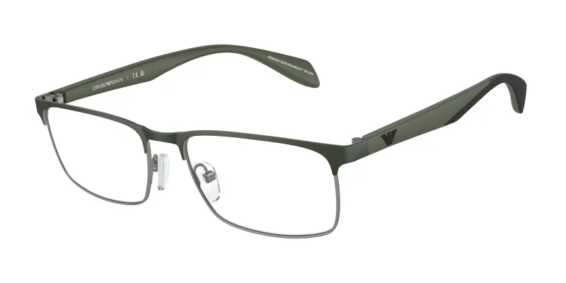 Emporio Armani Hombre Emporio Armani EA1149 3367 Monturas ópticas Metal Verde Cuadrada Normal