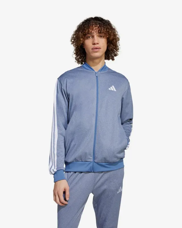 Chaqueta adidas Tricot Regular-Fit Mélange azul blanco - S