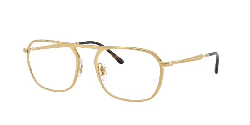 Ray - Ban Unisex Ray - Ban RX6548 2500 Monturas ópticas Metal Oro Transparente Cuadrada Normal