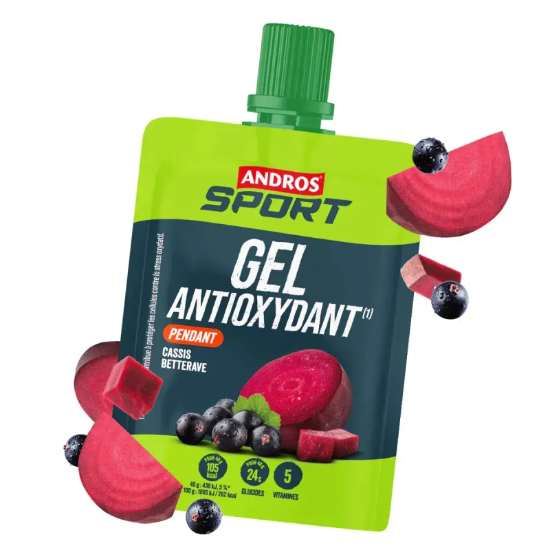 Gel energético antioxidante Andros Sport Cassis Betterave