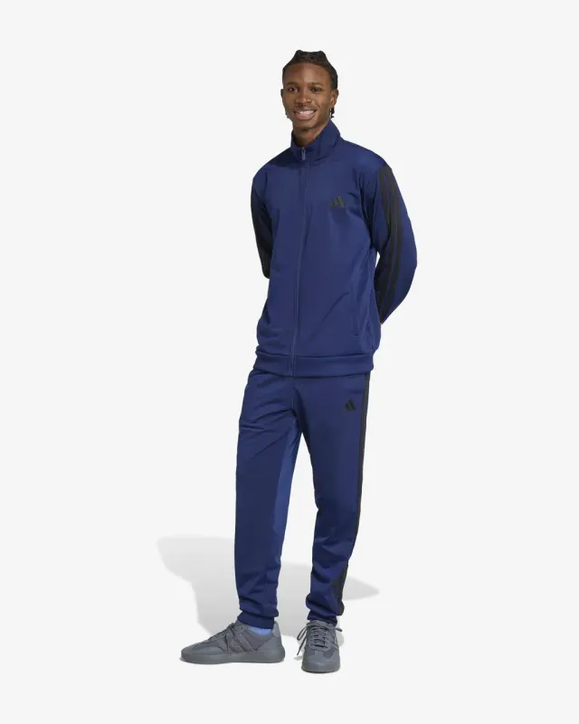 Chándal adidas Sportswear Basic 3-Stripes Tricot azul marino - XS