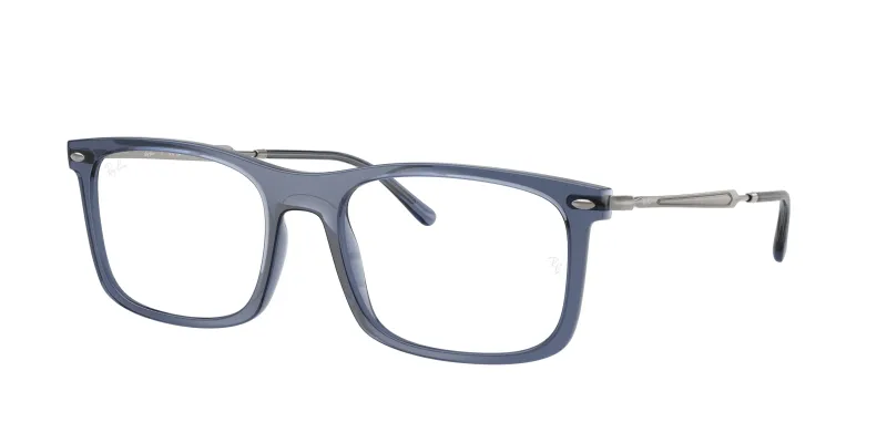 Ray - Ban Unisex Ray - Ban RX7260 8462 Monturas ópticas Nylon Azul Transparente Cuadrada Normal