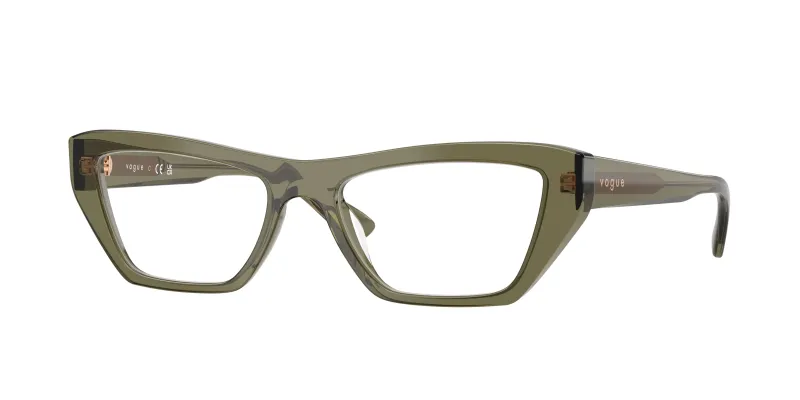 VOGUE EYEWEAR Mujer VOGUE EYEWEAR VO5701U 3289 Monturas ópticas Acetato Verde Transparente Cat Eye Normal