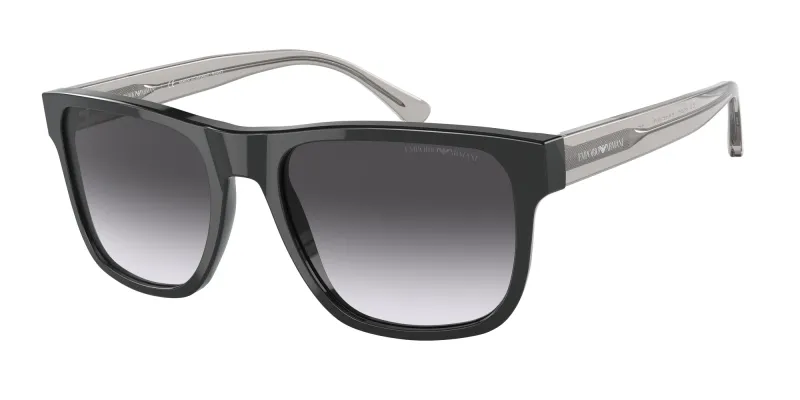 Emporio Armani Hombre Emporio Armani EA4163 58758G Gafas de sol Acetato Negro Gris Pillow Normal Sombreado