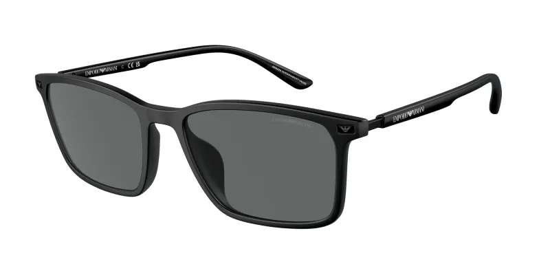 Emporio Armani Hombre Emporio Armani EA4223U 500187 Gafas de sol Inyectado Negro Gris Cuadrada Normal