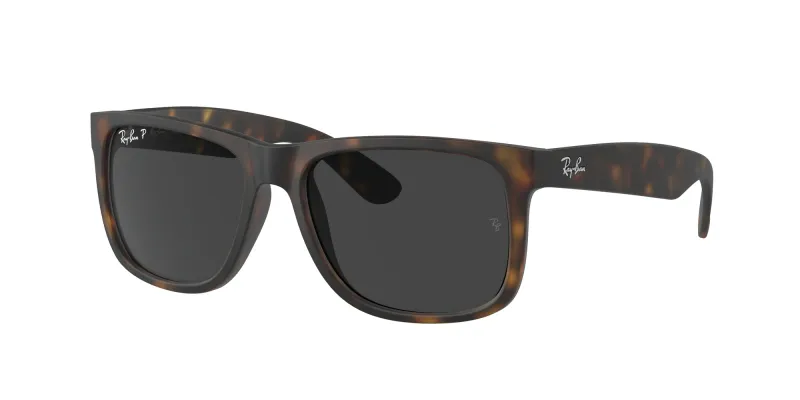 Ray - Ban Hombre Ray - Ban RB4165 JUSTIN 865/87 Gafas de sol Nylon Tortuga Gris Cuadrada Polarizado
